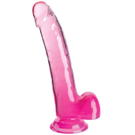 KING COCK - CLEAR DILDO CON TESTÍCULOS 20.3 CM ROSA - sexbliss - Foto 1