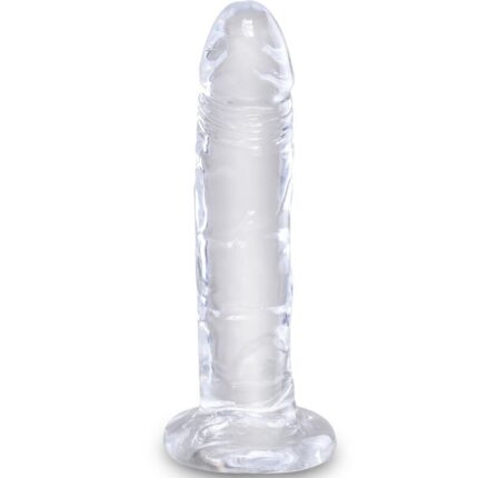 KING COCK - CLEAR PENE REALÍSTICO 15.5 CM TRANSPARENTE - sexbliss - Foto 1