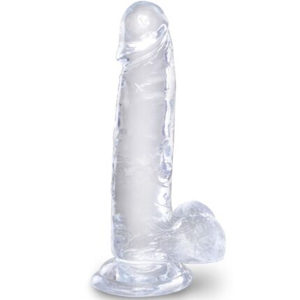 KING COCK - CLEAR PENE REALÍSTICO CON TESTÍCULOS 15.2 CM TRANSPARENTE - sexbliss - Foto 1