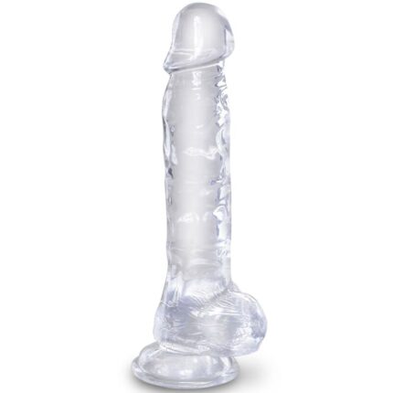 KING COCK - CLEAR PENE REALÍSTICO CON TESTÍCULOS 16.5 CM TRANSPARENTE - sexbliss - Foto 1