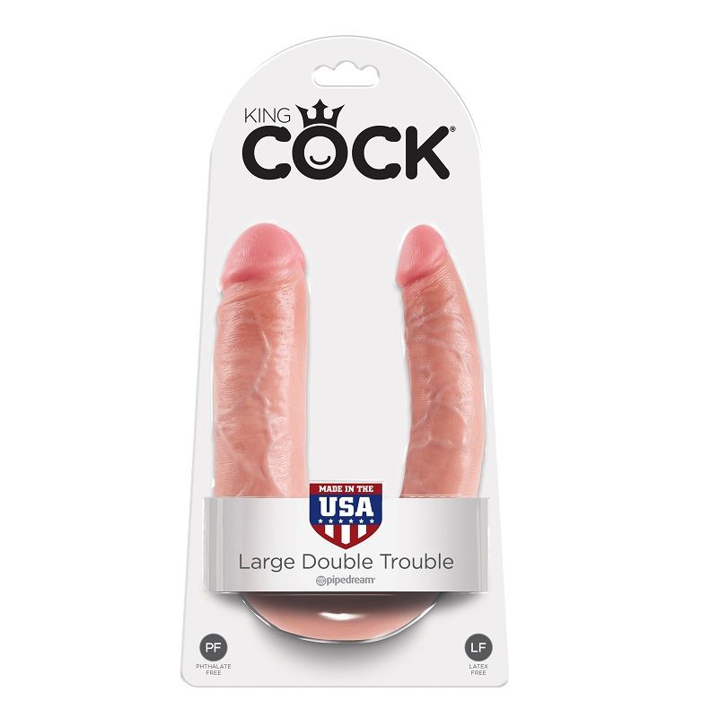 KING COCK - DILDO DOBLE PENETRACIÓN 17.8 CM NATURAL - Foto 1 KING COCK - DILDO DOBLE PENETRACIÓN 17.8 CM NATURAL - sexbliss - Foto 1