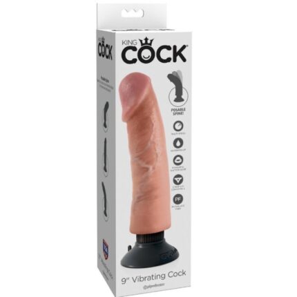 KING COCK - DILDO VIBRADOR 23 CM NATURAL - sexbliss - Foto 1