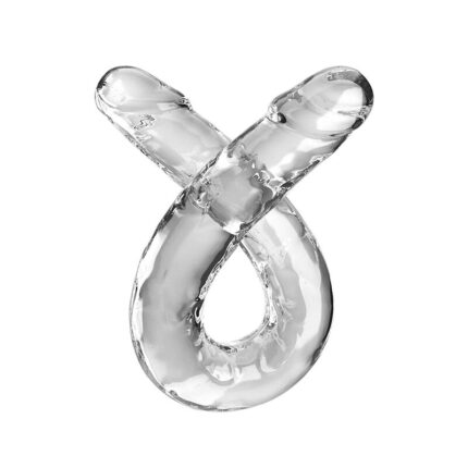 KING COCK - DOUBLE TROUBLE DILDO DOBLE 46 CM TRANSPARENTE - sexbliss - Foto 1