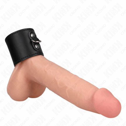 KINK - ANILLO PENE CUERO CON CIERRE A PRESIÓN 18 X 5 CM - sexbliss - Foto 1