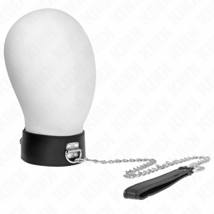 KINK - COLLAR CON CORREA 65 CM ANCHO NEGRO AJUSTABLE 33.5-41 CM X 5 CM - sexbliss - Foto 1