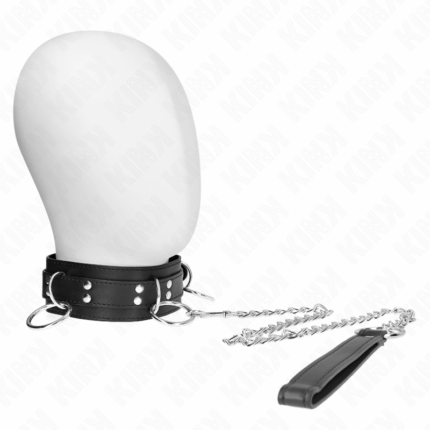 KINK - COLLAR CON CORREA 80 CM ESCLAVITUD 3 ANILLOS 53 X 5 CM - sexbliss - Foto 1