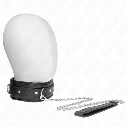 KINK - COLLAR CON CORREA ESPONJA IMITACIÓN CUERO MODELO 3 AJUSTABLE 37-54 CM X 3 CM - sexbliss - Foto 1