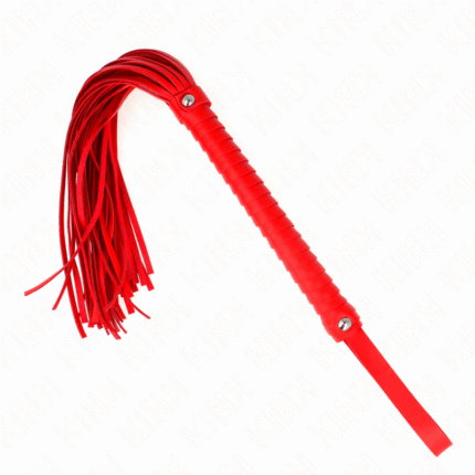 KINK - LÁTIGO CON MANGO TEXTURIZADO ROJO 48.5 CM - sexbliss - Foto 1