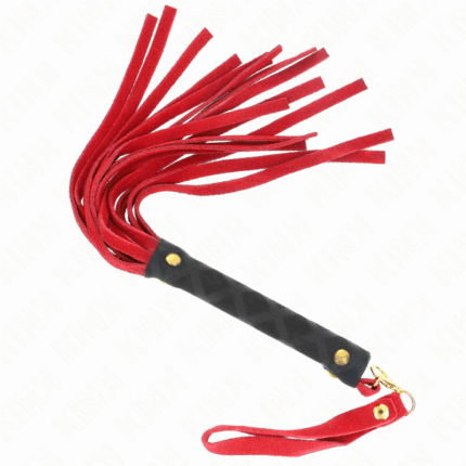KINK - LÁTIGO MINI PIEL DE ANTE ROJO 30 CM - sexbliss - Foto 1