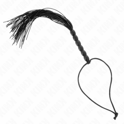 KINK - MINI LÁTIGO DE SILICONA CON AGARRE 6 BOLAS NEGRO 26 CM - sexbliss - Foto 1