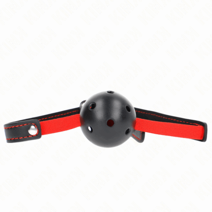 KINK - MORDAZA DE BOLA 4.5 CM DURA HUECA CON CINTURÓN ELÁSTICO 56 x 1.5 CM - sexbliss - Foto 1