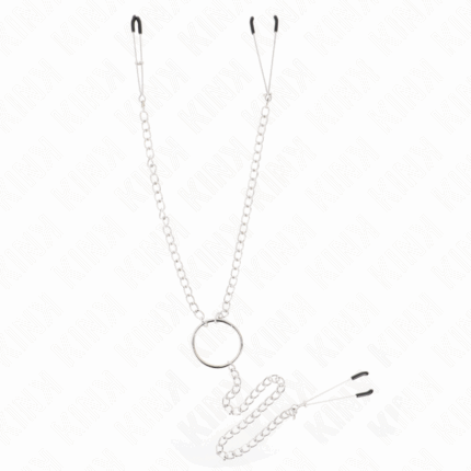 KINK - PINZAS PARA PEZONES Y CLÍTORIS CON CADENA 30 CM MODELO 1 - sexbliss - Foto 1
