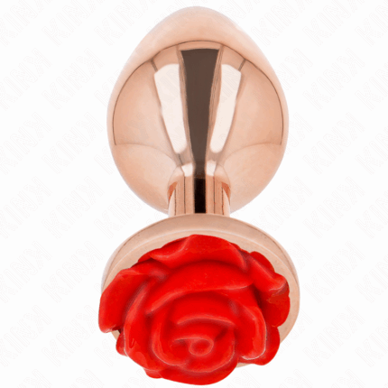 KINK - PLUG ANAL ORO ROSADO ROSA ROJA L - sexbliss - Foto 1