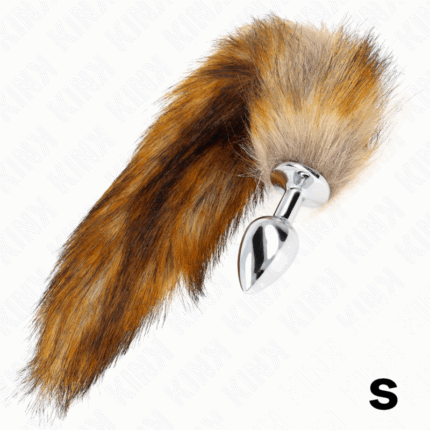 KINK - PLUG ANAL TALLA S 7 X 3 CM CON COLA SINTÉTICA 40 CM MARRÓN - sexbliss - Foto 1