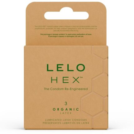 LELO - HEX ORGANIC PRESERVATIVO CAJA 3 UDS - sexbliss - Foto 1