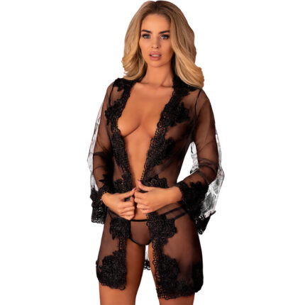 LIVCO CORSETTI FASHION - HERINA LC XG056 BATA + PANTY NEGRO TALLA ÚNICA - sexbliss - Foto 1