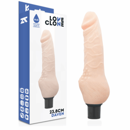 LOVECLONE - DAVEN VIBRADOR REALÍSTICO SELF LUBRICATION 23.8 CM -O- 3.8 CM - sexbliss - Foto 1