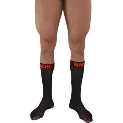 MACHO - CALCETINES FINOS NEGRO/ROJO TALLA ÚNICA - sexbliss - Foto 1