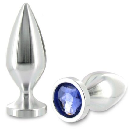 METAL HARD - ANAL PLUG ALIMINUM COLOR CRISTAL GRANDE 10.16CM - sexbliss - Foto 1