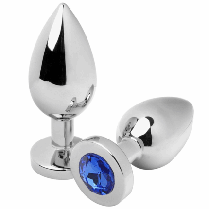 METAL HARD - ANAL PLUG DIAMOND AZUL MEDIUM 7.62CM - sexbliss - Foto 1