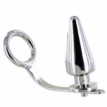METAL HARD - ANILLO ACERO CON PLUG ANAL 45 X 50MM - sexbliss - Foto 1