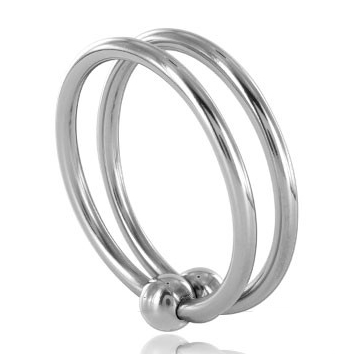 METAL HARD - DOUBLE GLANS RING 32MM - sexbliss - Foto 1