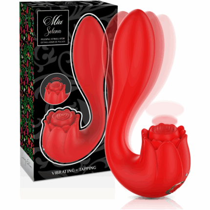 MIA - SELENA ESTIMULADOR VIBRATING + TAPPING ROJO - sexbliss - Foto 1