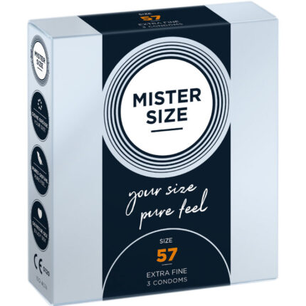 MISTER SIZE - PRESERVATIVOS TALLA L 57 MM (3 UNIDADES) - sexbliss - Foto 1