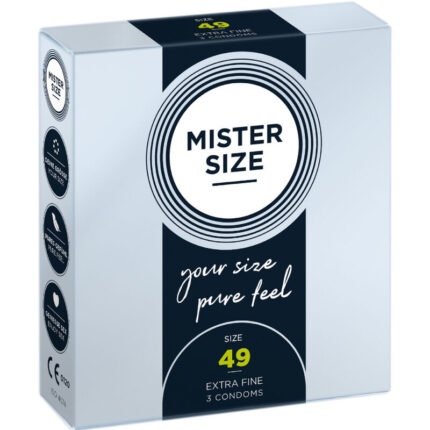 MISTER SIZE - PRESERVATIVOS TALLA S 49 MM (3 UNIDADES) - sexbliss - Foto 1