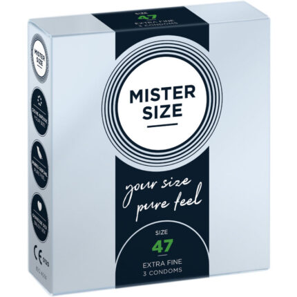 MISTER SIZE - PRESERVATIVOS TALLA XS 47 MM (3 UNIDADES) - sexbliss - Foto 1