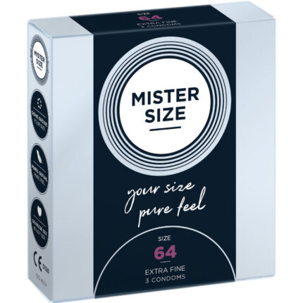 MISTER SIZE - PRESERVATIVOS TALLA XXL 64 MM (3 UNIDADES) - sexbliss - Foto 1