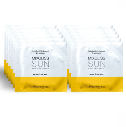 MIXGLISS - LUBRICANTE BASE SILICONA ÁROMA MONOI 12 MONODOSIS 4ML - sexbliss - Foto 1
