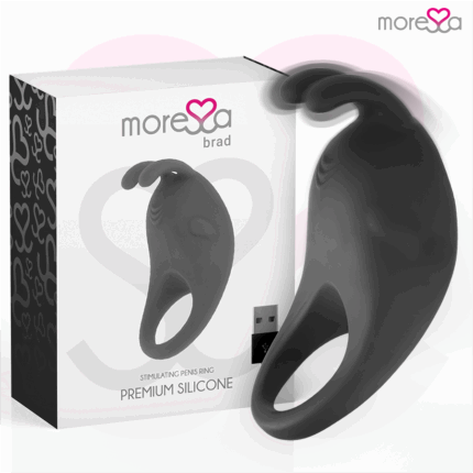 MORESSA - BRAD PREMIUM SILICONE RECARGABLE NEGRO - sexbliss - Foto 1