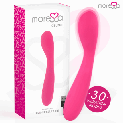 MORESSA - DRUSO MASAJEADOR DUO PUNTO G Y SUERO PELVICO PREMIUM SILICONE RECARGABLE - sexbliss - Foto 1