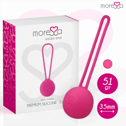 MORESSA - OSIAN ONE ENTRENAMIENTO SUELO PELVICO 51gr PREMIUM SILICONA ROSA - sexbliss - Foto 1