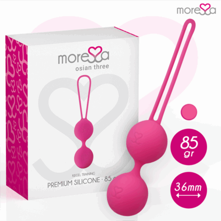 MORESSA - OSIAN THREE ENTRENAMIENTO SUELO PELVICO 85 gr PREMIUM SILICONA ROSA - sexbliss - Foto 1