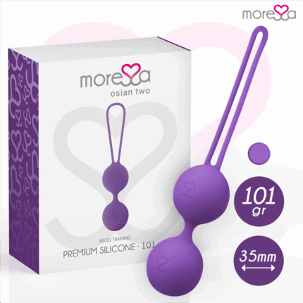MORESSA - OSIAN TWO ENTRENAMIENTO SUELO PELVICO 101gr PREMIUM SILICONA LILA - sexbliss - Foto 1