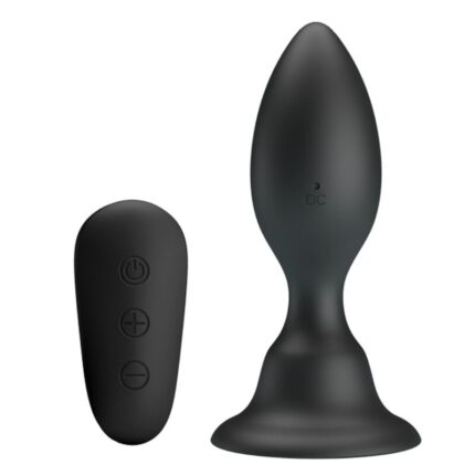 MR PLAY - PLUG ANAL CON VIBRACIÓN NEGRO CONTROL REMOTO - sexbliss - Foto 1