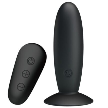 MR PLAY - PLUG ANAL CON VIBRACIÓN NEGRO CONTROL REMOTO - sexbliss - Foto 1