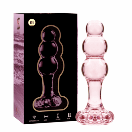 NEBULA SERIES BY IBIZA - MODELO 1 PLUG CRISTAL ROSA 10.5 CM -O- 3 CM - sexbliss - Foto 1
