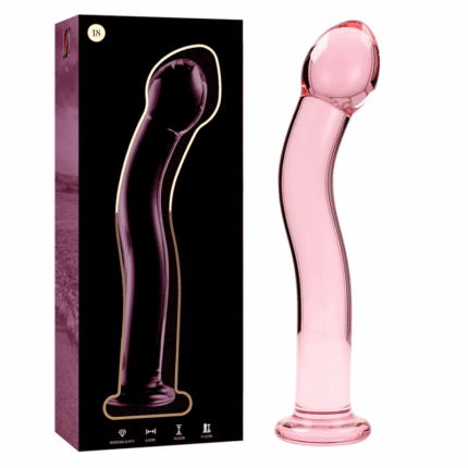 NEBULA SERIES BY IBIZA - MODELO 18 DILDO CRISTAL ROSA 18.5 CM -O- 3.5 CM - sexbliss - Foto 1
