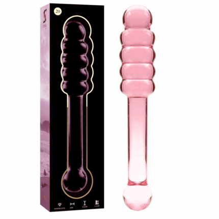 NEBULA SERIES BY IBIZA - MODELO 20 DILDO CRISTAL ROSA 20.5 CM -O- 3 CM - sexbliss - Foto 1