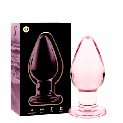 NEBULA SERIES BY IBIZA - MODELO 3 PLUG CRISTAL ROSA 11 CM -O- 5 CM - sexbliss - Foto 1