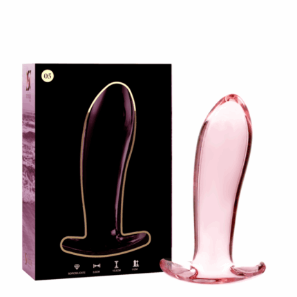 NEBULA SERIES BY IBIZA - MODELO 5 PLUG CRISTAL ROSA 12.5 CM -O- 3.5 CM - sexbliss - Foto 1