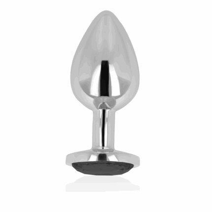 OHMAMA - PLUG ANAL CON CRISTAL NEGRO 8 CM - sexbliss - Foto 1