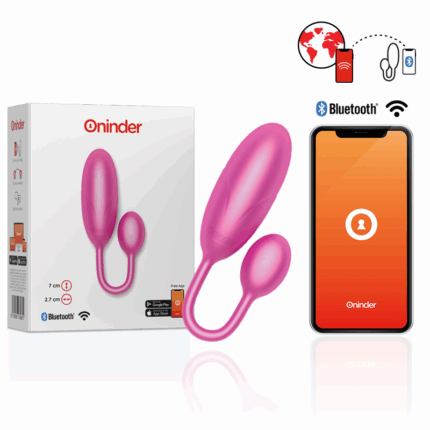 ONINDER - DENVER HUEVO VIBRADOR ROSA 7 X 2.7 CM - APP GRATUITA - sexbliss - Foto 1