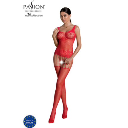 PASSION - ECO COLLECTION BODYSTOCKING ECO BS001 ROJO - sexbliss - Foto 1