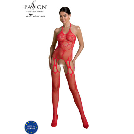 PASSION - ECO COLLECTION BODYSTOCKING ECO BS002 ROJO - sexbliss - Foto 1