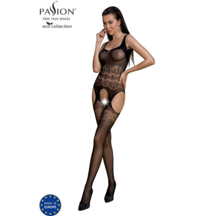 PASSION - ECO COLLECTION BODYSTOCKING ECO BS005 NEGRO - sexbliss - Foto 1