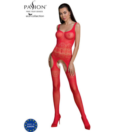 PASSION - ECO COLLECTION BODYSTOCKING ECO BS005 ROJO - sexbliss - Foto 1